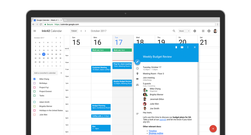 New Google Calendar